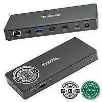Plugable Dual Monitor USB-C Docking Station | Power Delivery | Dual 4K Moni