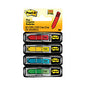 Post-it Arrow Message 0.5" Page Flags w/Dispensers, "Sign Here", Asst Primary, 30 Flags Dispenser, 4 Dispensers/Pack (684SH)