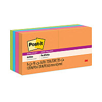 Post-it Pads in Energy Boost Collection Colors, 2" x 2", 90 Sheets/Pad, 8 Pads/Pack (6228SSAU)