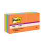 Post-it Pads in Energy Boost Collection Colors, 3" x 3", 90 Sheets/Pad, 12 Pads/Pack (65412SSUC)