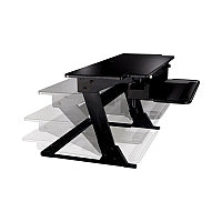 3M Precision Standing Desk, 42" x 23.2" x 6.2" to 20", Black (SD70B)
