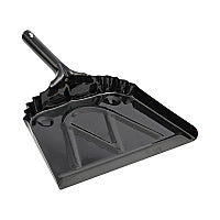 Boardwalk(R) Metal Dust Pan, 12" Wide, 2" Handle, Black (BWK04212EA)