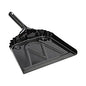 Boardwalk(R) Metal Dust Pan, 12" Wide, 2" Handle, Black (BWK04212EA)