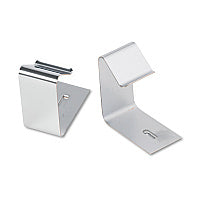 Quartet Flexible Metal Cubicle Hangers, For 1.5" to 2.5" Thick Partition Walls, Silver, 2/Set (7501)