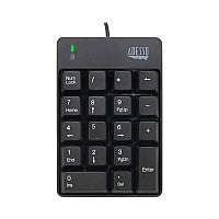 Adesso Spill-Resistant 18-Key Numeric Keypad, Black (AKB601UB)