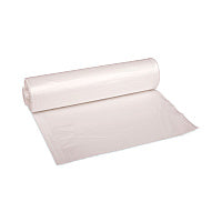 Boardwalk High-Density Can Liners, 45 gal, 13 mic, 40" x 46", Natural, Perforated Roll, 25 Bags/Roll, 10 Rolls/Carton (BWK404616)