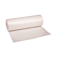 Boardwalk High-Density Can Liners, 45 gal, 19 mic, 40" x 46", Natural, Perforated Roll, 25 Bags/Roll, 6 Rolls/Carton (BWK404622)