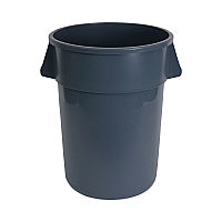 Boardwalk(R) Round Waste Receptacle, Plastic, 44 gal, Gray (BWK44GLWRGRA)