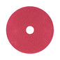 Boardwalk Buffing Floor Pads, 21" Diameter, Red, 5/Carton (BWK4021RED)