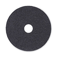 Boardwalk(R) Standard Black Floor Pads, 17" dia, Black, 5/Carton (BWK4017BLA)