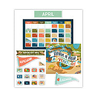 Carson-Dellosa Calendar Bulletin Board Sets, 123-Piece Set, Let's Explore, 23" x 13", Multicolor (110556)