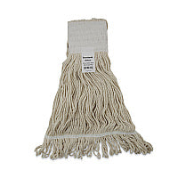 Boardwalk(R) 24 oz Cotton Loop Mop Head, Saddleback Head, White, 12 Mops (BWK524C)
