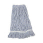 Boardwalk(R) Mop Head, Rayon/Polyester, Large, White/Blue, 12 Mops (BWK543CT)