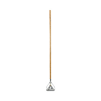 Boardwalk(R) Quick Change Metal Head 54" Wooden Mop Handle, Natural (BWK601)