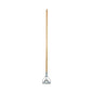 Boardwalk(R) Screw Clamp Metal Head Wooden Mop Handle, 63" Handle, Natural (BWK603)