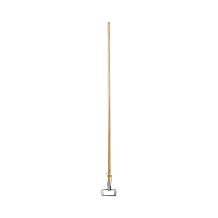 Boardwalk(R) Spring Grip Metal Head Mop Handle, 60" Wood Handle (BWK609)