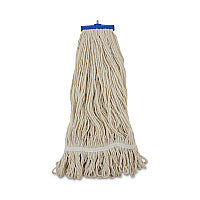 Boardwalk(R) Cotton Fiber Lie-Flat Mop Head, 24 oz, White, 12 Mop Heads (BWK824C)