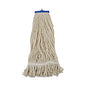 Boardwalk(R) Cotton Fiber Lie-Flat Mop Head, 24 oz, White, 12 Mop Heads (BWK824C)