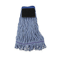 Boardwalk(R) Loop-End Mop Head, Cotton With Scrub Pad, Medium, 12 Mops (BWK902BL)