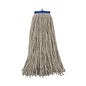 Boardwalk(R) Lie-Flat Mop Head, Cotton Fiber, 24 oz., White, 12 Mops (BWKCM22024)