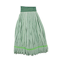 Boardwalk(R) Microfiber Looped-End Wet Mop Head, Large, Green, 12 Mops (BWKMWTLGCT)