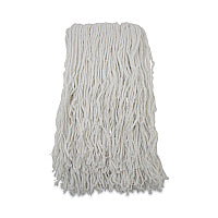 Boardwalk(R) Banded Rayon Cut-End Mop Heads, White, #24, 12 Mops (BWKRM03024S)