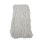 Boardwalk(R) Banded Rayon Cut-End Mop Heads, White, #24, 12 Mops (BWKRM03024S)