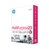 HP MultiPurpose20 Paper, 96 Bright, 20 lb Bond Weight, 8.5 x 11, White, 500/Ream (112000)
