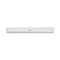 Universal Clear Plastic Ruler, Standard/Metric, 12" Long, Clear (UNV59022)