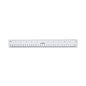 Universal Clear Plastic Ruler, Standard/Metric, 12" Long, Clear (UNV59022)