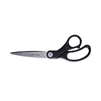 Universal Stainless Steel Office Scissors, 8.5" Long, 3.75" Cut Length, Offset Black Handle (UNV92010)