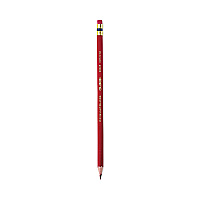 Prismacolor Col-Erase Pencil with Eraser, 0.7 mm, 2B, Carmine Red Lead, Carmine Red Barrel, Dozen (20045)