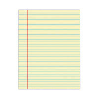 Universal Glue Top Pads, Wide/Legal Rule, 50 Canary-Yellow 8.5 x 11 Sheets, Dozen (UNV22000)