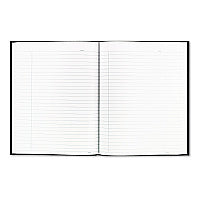 Blueline Business Notebook with Self-Adhesive Labels, 1-Subject, Medium/College Rule, Black Cover, (192) 9.25 x 7.25 Sheets (A9)