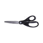 Universal Stainless Steel Office Scissors, 8" Long, 3.75" Cut Length, Straight Black Handle (UNV92009)