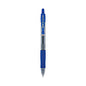 Pilot G2 Premium Gel Pen, Retractable, Bold 1 mm, Blue Ink, Smoke/Blue Barrel, Dozen (31257)