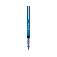 Pilot Precise V5 Roller Ball Pen, Stick, Extra-Fine 0.5 mm, Blue Ink, Blue/Clear Barrel, Dozen (35335)