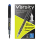 Pilot Varsity Fountain Pen, Medium 1 mm, Blue Ink, Clear/Black/Blue Barrel (90011)