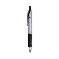 Pilot Acroball Pro Advanced Ink Hybrid Gel Pen, Retractable, Medium 1 mm, Black Ink, Silver/Black Barrel, Dozen (31910)