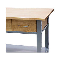 Vertiflex Countertop Serving Cart, Wood, 3 Shelves, 3 Drawers, 35.5" x 19.75" x 34.25", Oak/Gray (VF53039)