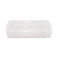 Advantus Super Stacker Pencil Box, Plastic, 8.25 x 3.75 x 1.5, Clear (40309)