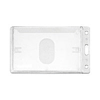Advantus Frosted Two-Card Rigid Badge Holders, Vertical, Frosted 2.5" x 4.13" Holder, 2.13" x 3.38" Insert, 25/Box (76076)