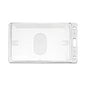 Advantus Frosted Two-Card Rigid Badge Holders, Vertical, Frosted 2.5" x 4.13" Holder, 2.13" x 3.38" Insert, 25/Box (76076)