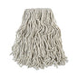 Boardwalk(R) Banded Cotton Mop Heads, #24, White, 12 Mops (BWKCM02024S)