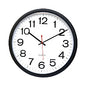 Universal Indoor/Outdoor Round Wall Clock, 13.5" Overall Diameter, Black Case, 1 AA (sold separately) (UNV11381)
