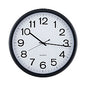 Universal Round Wall Clock, 13.5" Overall Diameter, Black Case, 1 AA (sold separately) (UNV11641)
