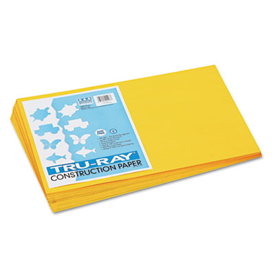 Pacon Tru-Ray Construction Paper, 76 lb Text Weight, 12 x 18, Gold, 50/Pack Project - 18" Width x 12" Length - Gold - Sulphite - 50 / Pack (102998)