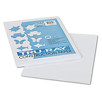Pacon Tru-Ray Construction Paper, 76 lb Text Weight, 9 x 12, White, 50/Pack (103026)