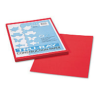 Pacon Tru-Ray Construction Paper, 76 lb Text Weight, 9 x 12, Festive Red, 50/Pack (103431)