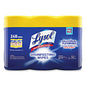 Lysol(R) Disinfecting Wipes, 1-Ply, 7 x 7.25, Lemon and Lime Blossom, White, 80 Wipes/Canister, 3 Canisters/Pack (84251PK)